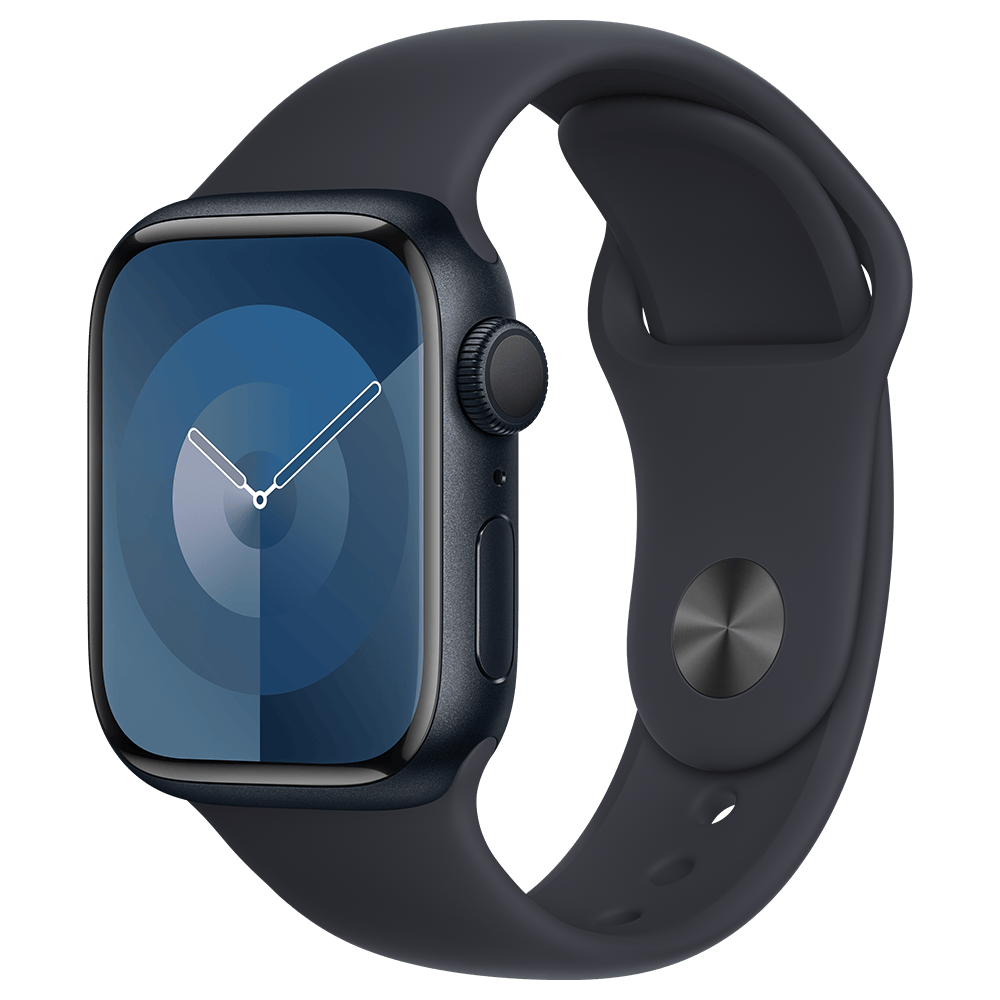 Apple Watch Series 9 45mm GPS, Midnight Aluminum Case with Midnight Sport Band Apple Watch Series 9 45mm GPS, Midnight Aluminum Case with Midnight Sport Band